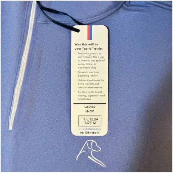 NWT | Rhoback Crave | Best sellers | Activity Women’s Q-Zip Blue Pullover (Sz M) - Picture 7 of 12
